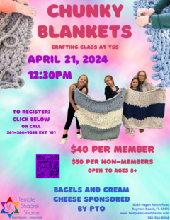 Banner Image for Chunky Blankets Crafting Class For All After TSSRS SUNDAY  4/21 @ 12 PM