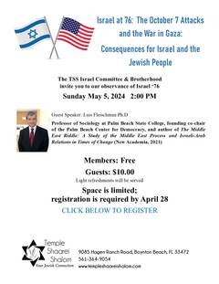 Banner Image for Israel at 76 Guest Speaker Luis Fleischman