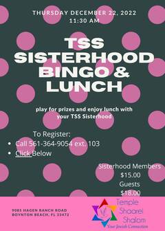Banner Image for Sisterhood Lunch and Program Bingo